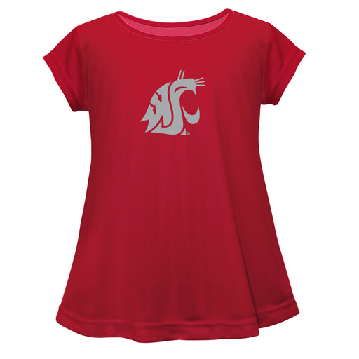 Washington State University WSU Cougars Short Sleeve Youth Cotton Top Red