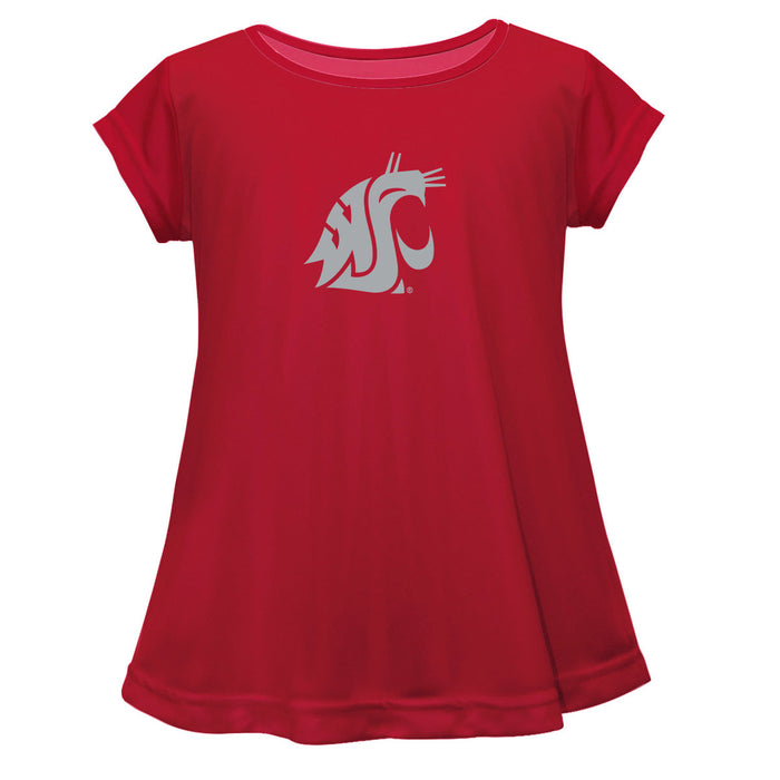 Washington State University WSU Cougars Short Sleeve Youth Cotton Top Red