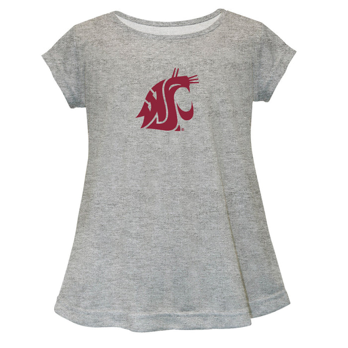 Washington State University WSU Cougars Short Sleeve Youth Cotton Top Grey