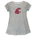 Washington State University WSU Cougars Short Sleeve Youth Cotton Top Grey