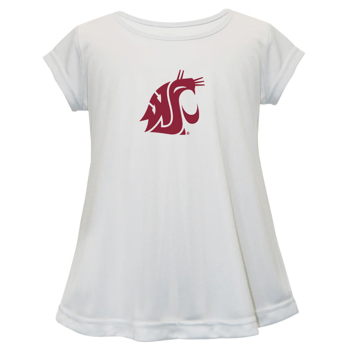 Washington State University WSU Cougars Short Sleeve Youth Cotton Top White
