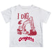 Washington State University WSU Cougars Vive La Fete Excavator Boys Game Day White Short Sleeve Tee