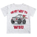 Washington State University WSU Cougars Vive La Fete Monster Truck Boys Game Day White Short Sleeve Tee