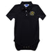 Wichita State Shockers WSU  Embroidered Black Solid Knit Boys Polo Bodysuit