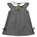 Wichita State Shockers WSU Embroidered Black Gingham A Line Dress