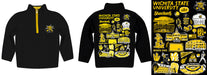Wichita State Shockers WSU Hand Sketched Vive La Fete Impressions Artwork Black Boys Quarter Zip Pullover V1 - Vive La Fête - Online Apparel Store