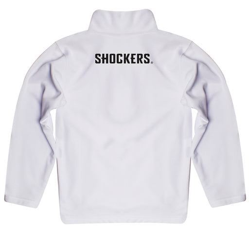 Wichita State Shockers Vive La Fete Logo and Mascot Name Womens White Quarter Zip Pullover - Vive La Fête - Online Apparel Store