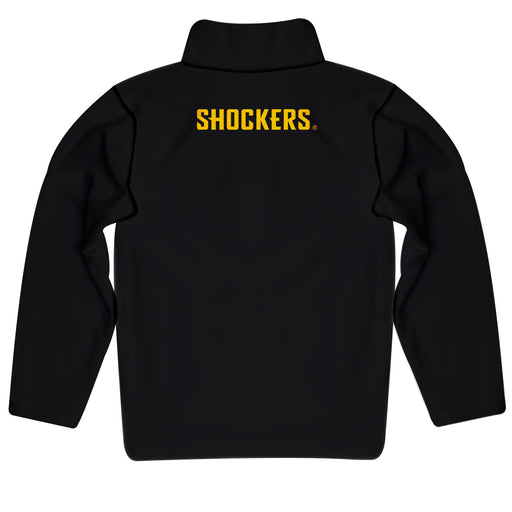 Wichita State Shockers Vive La Fete Logo and Mascot Name Womens Black Quarter Zip Pullover - Vive La Fête - Online Apparel Store