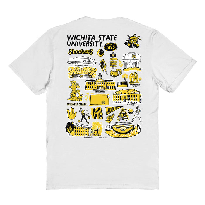 Wichita State Shockers WSU Vive La Fete Impressions Artwork Womens Cotton Tshirt - Vive La Fête - Online Apparel Store