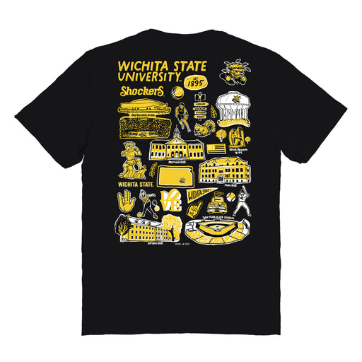 Wichita State Shockers WSU Vive La Fete Impressions Artwork Womens Cotton Tshirt - Vive La Fête - Online Apparel Store