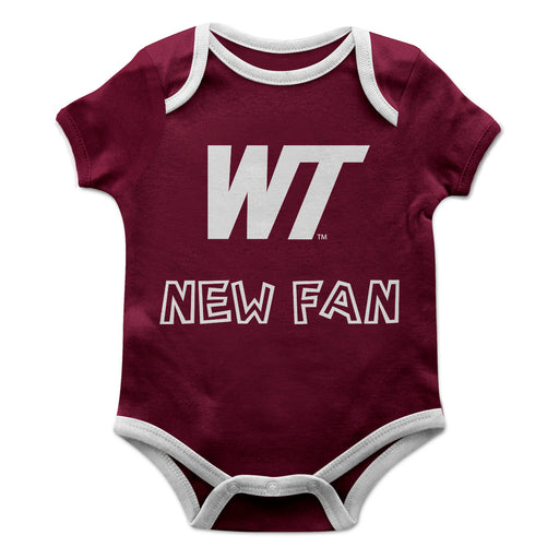 West Texas A&M Buffaloes Vive La Fete Infant Game Day Maroon Short Sleeve Onesie New Fan Logo and Mascot Bodysuit