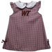 Sacramento City College Panthers Embroidered Maroon Gingham A Line Dress