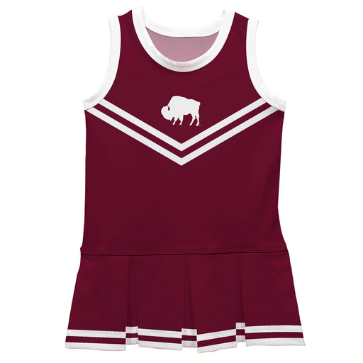West Texas A&M Buffaloes Vive La Fete Game Day Maroon Sleeveless Cheerleader Dress