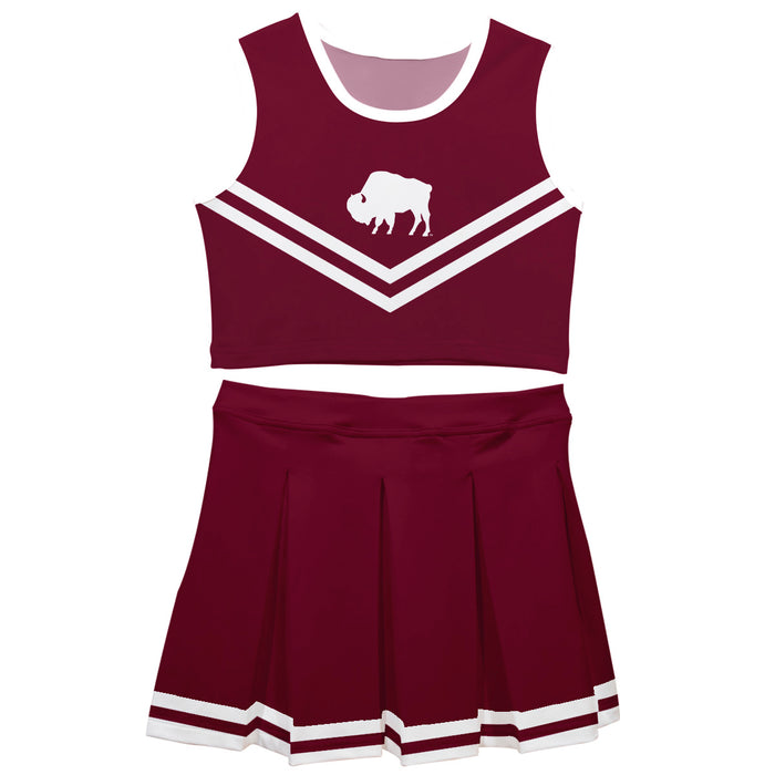 West Texas A&M Buffaloes Vive La Fete Game Day Maroon Sleeveless Chearleader Set