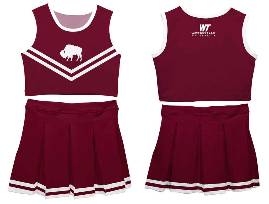 West Texas A&M Buffaloes Vive La Fete Game Day Maroon Sleeveless Chearleader Set - Vive La Fête - Online Apparel Store