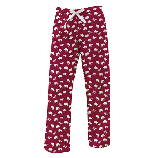 West Texas A&M Buffaloes Vive La Fete Game Day All Over Logo Womens Lounge Pants