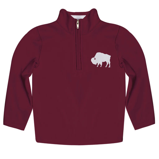 West Texas A&M Buffaloes Vive La Fete Logo and Mascot Name Womens Maroon Quarter Zip Pullover