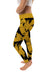 West Virginia Yellow Jackets WVSU Vive La Fete Paint Brush Logo on Waist Women Gold Yoga Leggings - Vive La Fête - Online Apparel Store