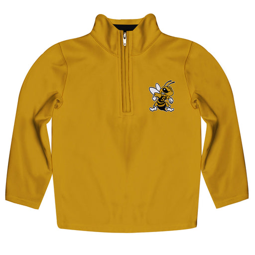 West Virginia State Yellow Jackets Vive La Fete Logo and Mascot Name Womens Gold Quarter Zip Pullover