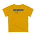 West Virginia University Mountaineers Original Dripping Football Gold T-Shirt by Vive La Fete - Vive La Fête - Online Apparel Store