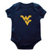 West Virginia University Mountaineers Cotton Short Sleeve Bodysuit Navy