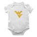 West Virginia University Mountaineers Cotton Short Sleeve Bodysuit White