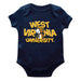 West Virginia Mountaineers Vive La Fete Infant Game Day Navy Short Sleeve Bodysuit