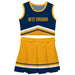West Virginia Mountaineers Vive La Fete Game Day Navy and Gold Sleeveless Chearleader Set