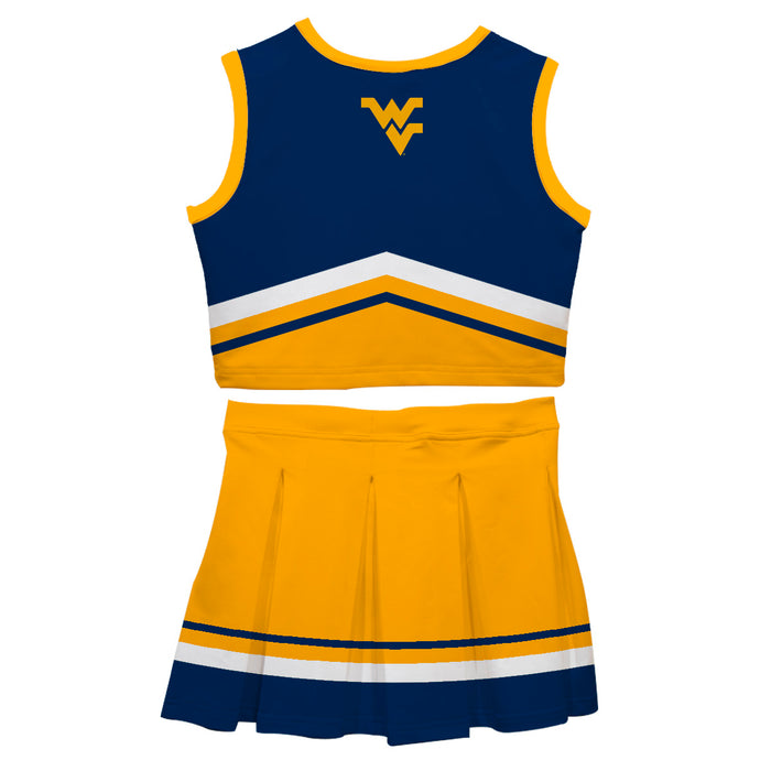 West Virginia Mountaineers Vive La Fete Game Day Navy and Gold Sleeveless Chearleader Set - Vive La Fête - Online Apparel Store