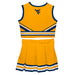 West Virginia Mountaineers Vive La Fete Game Day Gold Sleeveless Chearleader Set - Vive La Fête - Online Apparel Store