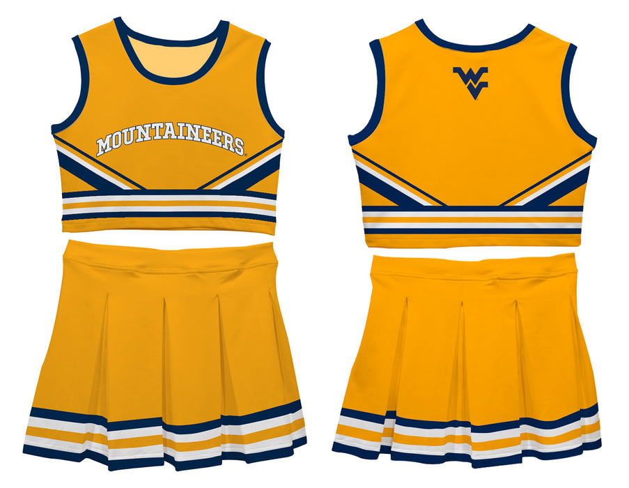 West Virginia Mountaineers Vive La Fete Game Day Gold Sleeveless Chearleader Set - Vive La Fête - Online Apparel Store