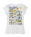 West Virginia Mountaineers Hand Sketched Vive La Fete Impressions Artwork White Girls Cotton Short Sleeve Tee - Vive La Fête - Online Apparel Store