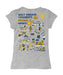 West Virginia Mountaineers Hand Sketched Vive La Fete Impressions Artwork Grey Girls Cotton Short Sleeve Tee - Vive La Fête - Online Apparel Store