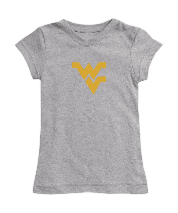 West Virginia University Mountaineers Girl´s Fitted Cotton T-shirt Grey