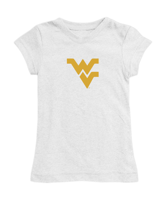 West Virginia University Mountaineers Girl´s Fitted Cotton T-shirt White