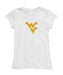 West Virginia University Mountaineers Girl´s Fitted Cotton T-shirt White