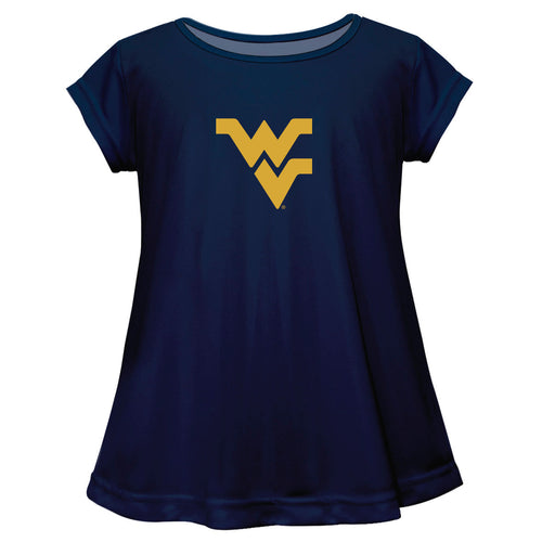 West Virginia University Mountaineers Short Sleeve Youth Cotton Top Navy