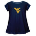 West Virginia University Mountaineers Short Sleeve Youth Cotton Top Navy
