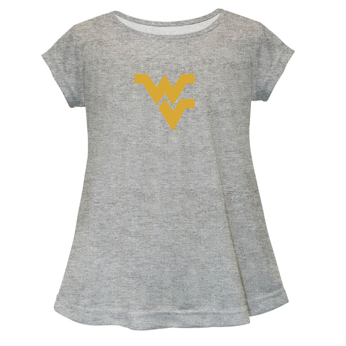 West Virginia University Mountaineers Short Sleeve Youth Cotton Top Grey