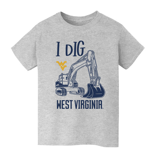 West Virginia University Mountaineers Vive La Fete Excavator Heather Grey Cotton Short Sleeve Tee