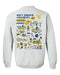 West Virginia Mountaineers Hand Sketched Vive La Fete Impressions Artwork Navy Crew Neck Sweatshirt for Women - Vive La Fête - Online Apparel Store