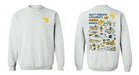 West Virginia Mountaineers Hand Sketched Vive La Fete Impressions Artwork Navy Crew Neck Sweatshirt for Women - Vive La Fête - Online Apparel Store