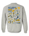 West Virginia Mountaineers Hand Sketched Vive La Fete Impressions Artwork Navy Crew Neck Sweatshirt for Women - Vive La Fête - Online Apparel Store