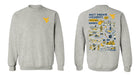 West Virginia Mountaineers Hand Sketched Vive La Fete Impressions Artwork Navy Crew Neck Sweatshirt for Women - Vive La Fête - Online Apparel Store