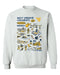 West Virginia Mountaineers Hand Sketched Vive La Fete Impressions White Cotton Crewneck Sweatshirt for Women