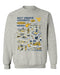 West Virginia Mountaineers Hand Sketched Vive La Fete Impressions Grey Cotton Crewneck Sweatshirt for Women
