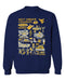 West Virginia Mountaineers Vive La Fete Impressions Navy Cotton Crewneck Sweatshirt for Women