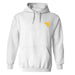 West Virginia Mountaineers Hand Sketched Vive La Fete Impressions Artwork White Cotton Fleece Long Sleeve Hoodie