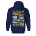 West Virginia Mountaineers Hand Sketched Vive La Fete Impressions Artwork Navy Cotton Fleece Long Sleeve Hoodie - Vive La Fête - Online Apparel Store