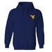 West Virginia Mountaineers Hand Sketched Vive La Fete Impressions Artwork Navy Cotton Fleece Long Sleeve Hoodie